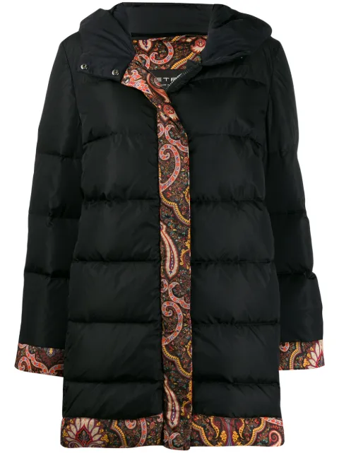 paisley puffer coat