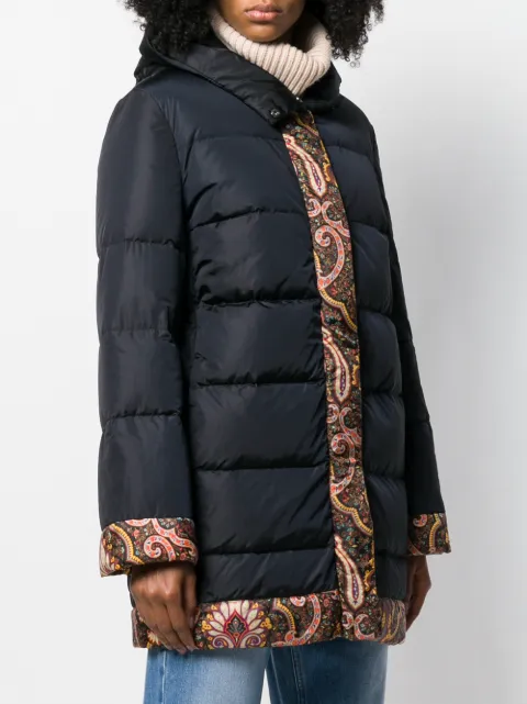 paisley puffer coat