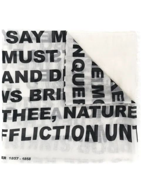 Rick Owens DRKSHDW typeface scarf