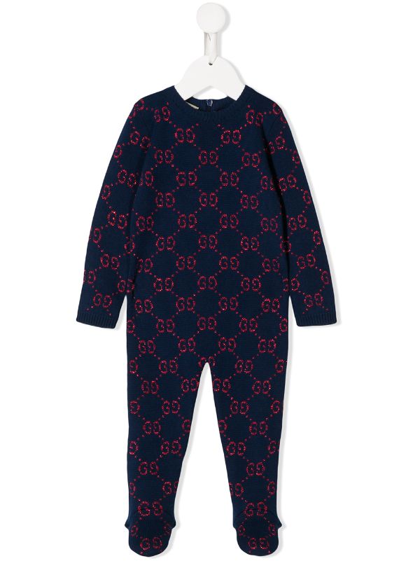 Gucci Kids Knitted GG Logo Pajamas 