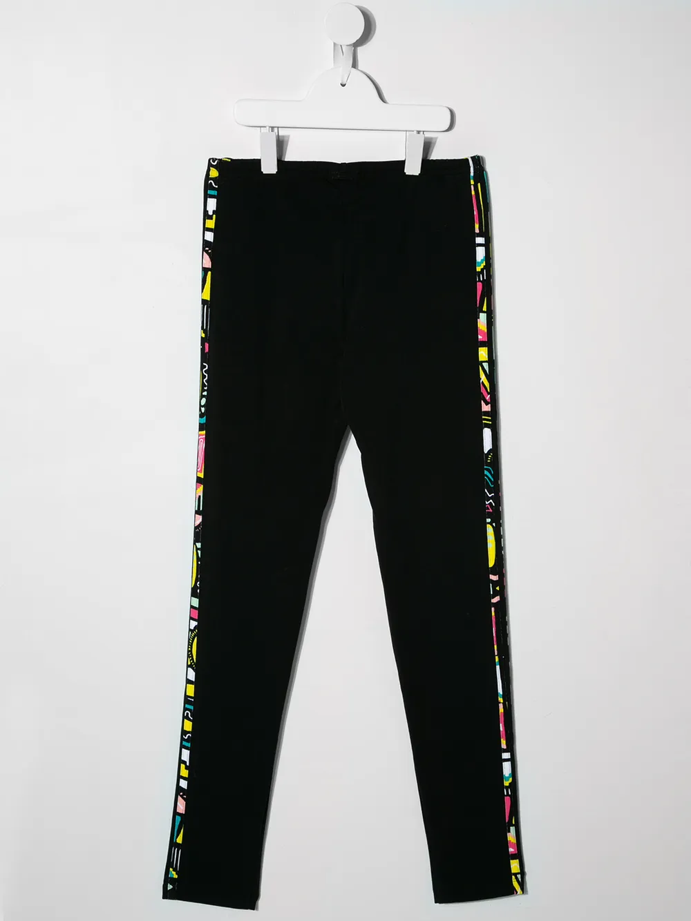  Adidas Kids Pantalones Casual Con Detalle De Rayas - Negro 