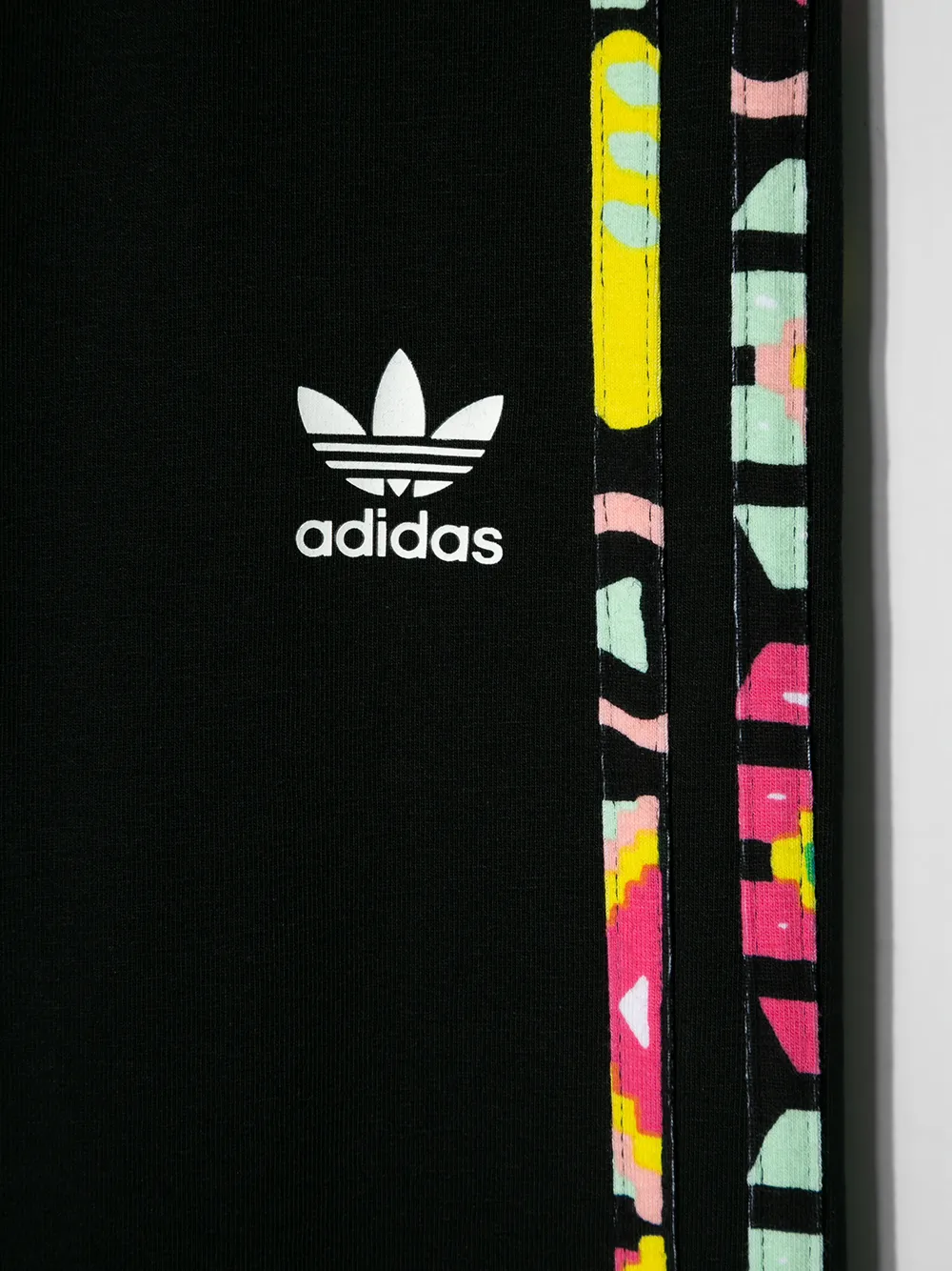  Adidas Kids Pantalones Casual Con Detalle De Rayas - Negro 