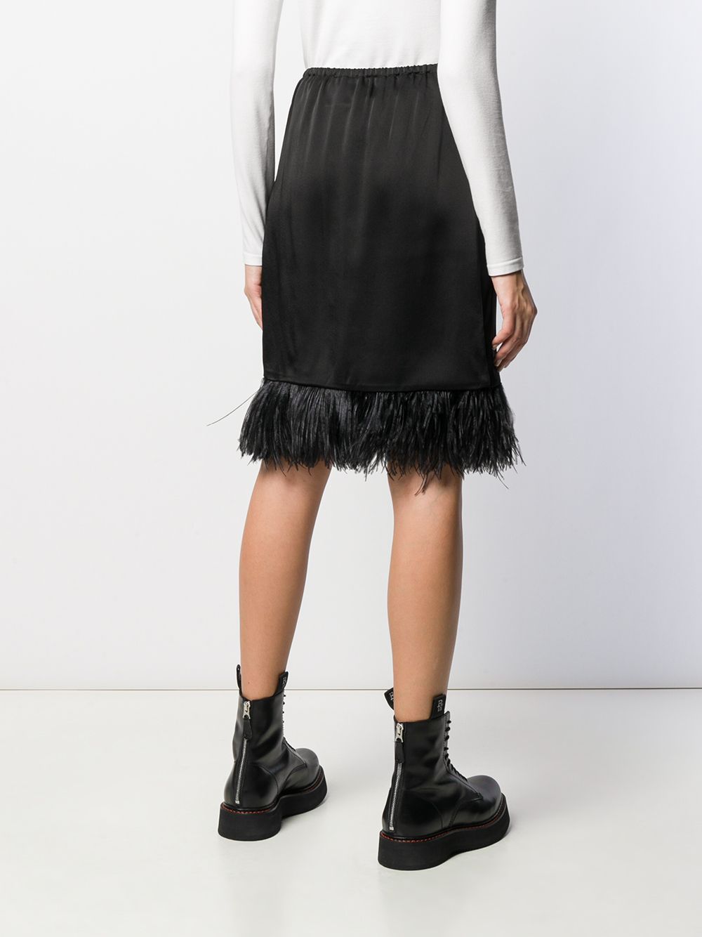 фото Semicouture юбка А-силуэта с перьями