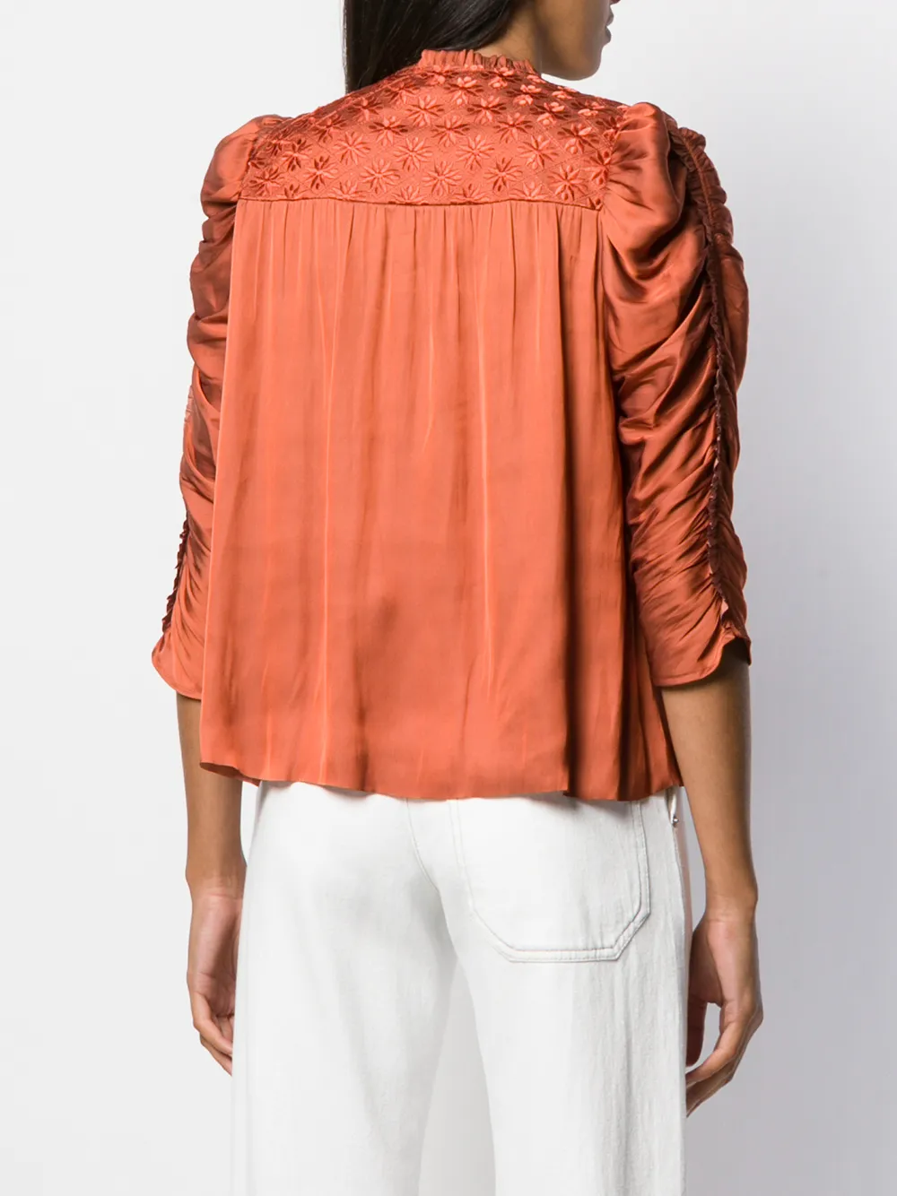 Ulla Johnson Blouse met pofmouwen Rood