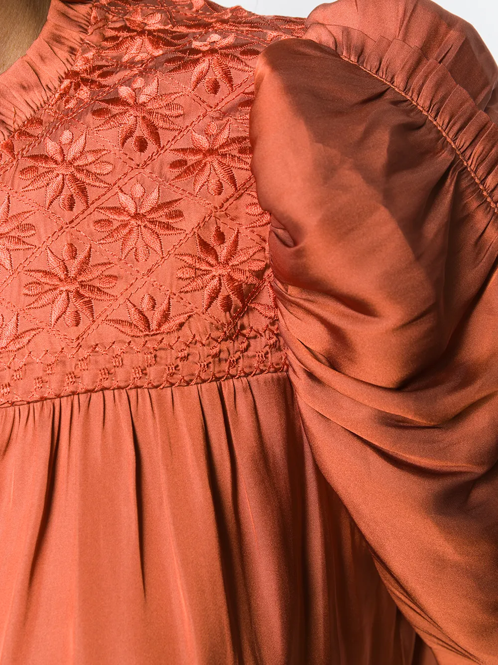 Ulla Johnson Blouse met pofmouwen Rood