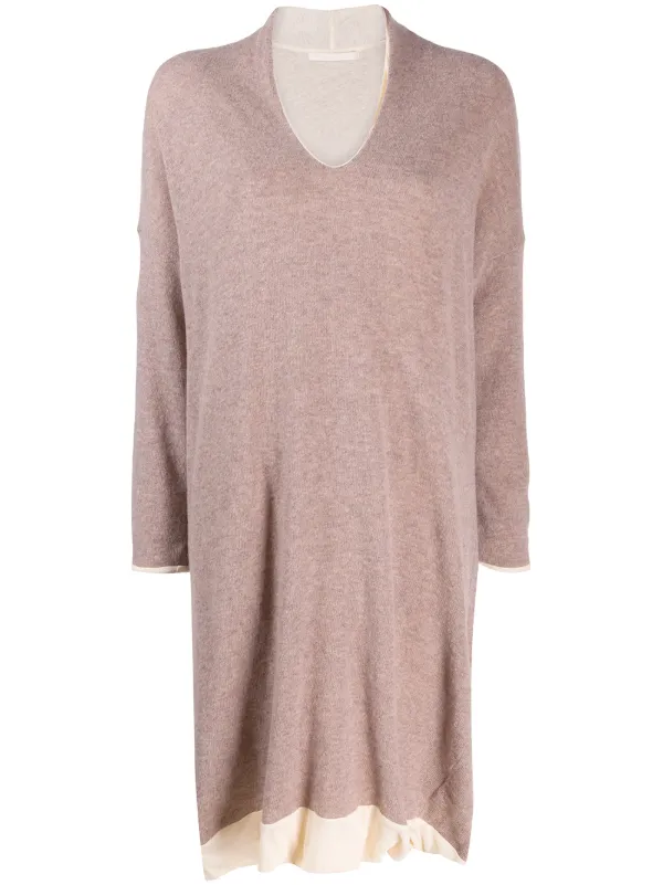 v neck jumper dress