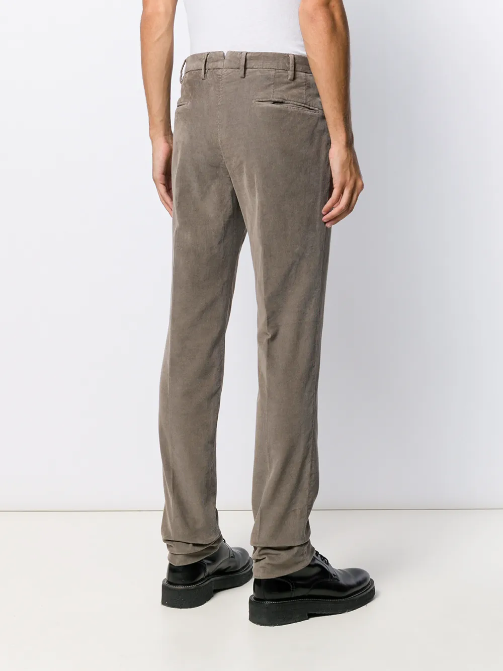 Incotex Ribfluwelen broek Bruin