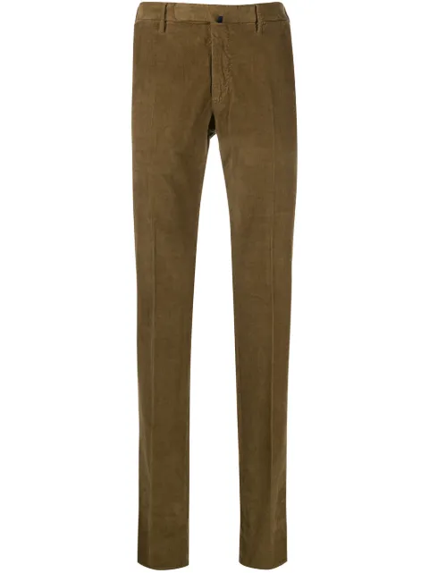 Incotex textured straight-leg trousers