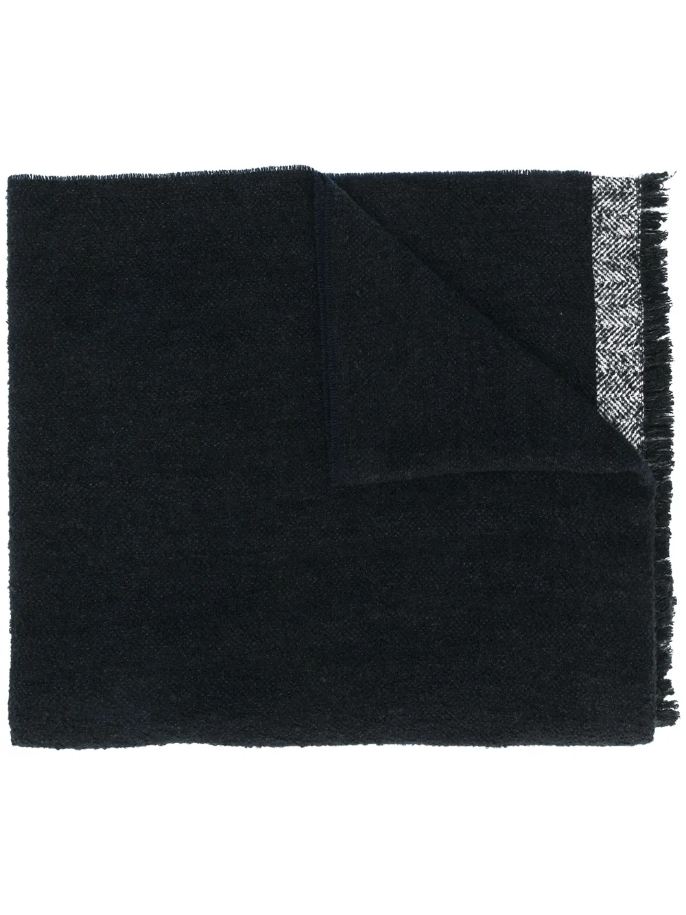 Zanone herringbone scarf | Black | Image 1