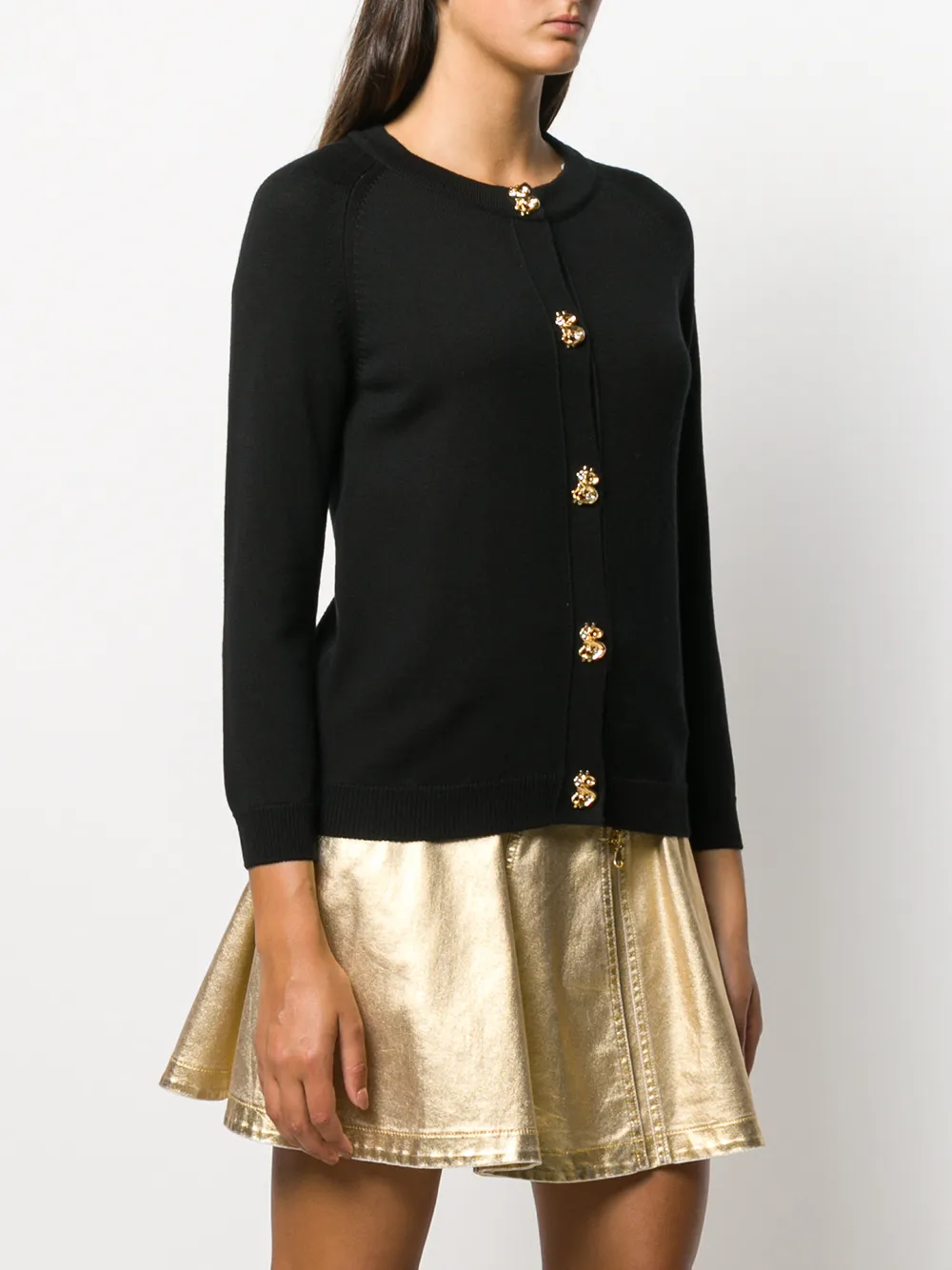 Moschino Klassiek gebreid vest Zwart