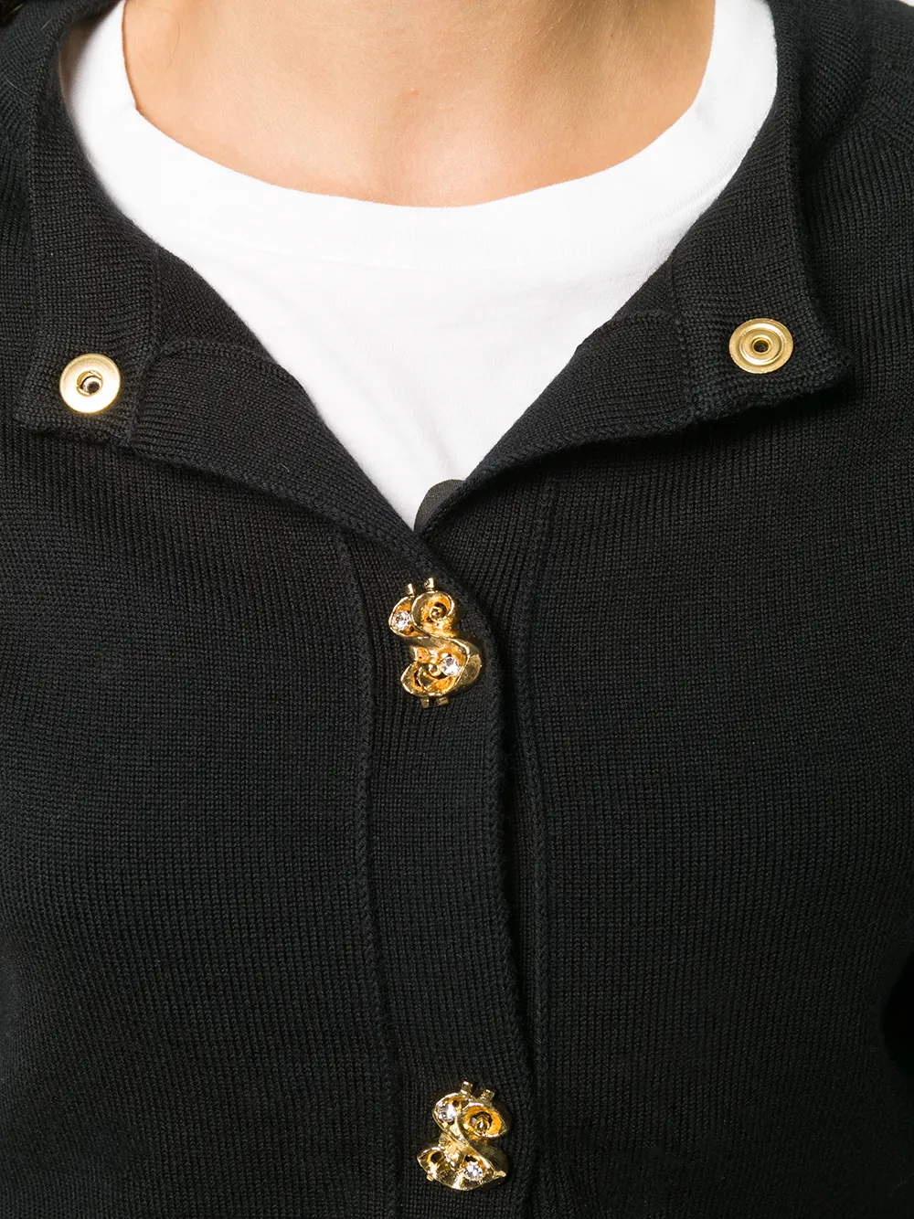 Moschino Klassiek gebreid vest Zwart