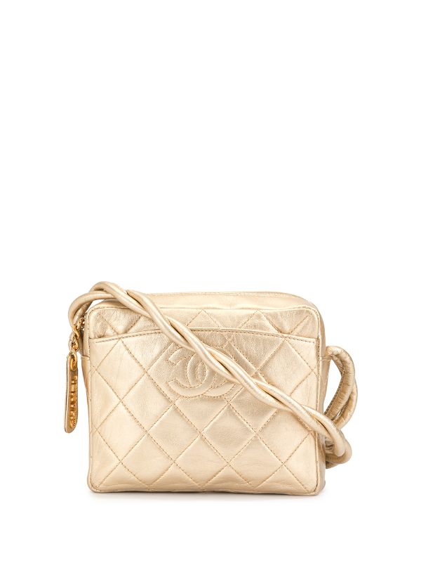 Chanel Pre Owned Quilted Cc Crossbody Bag Farfetch