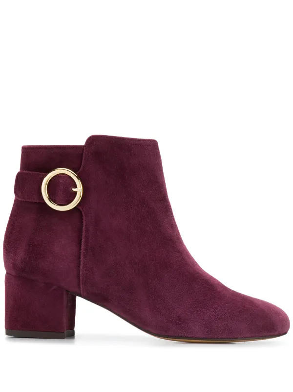 ankle boots maroon