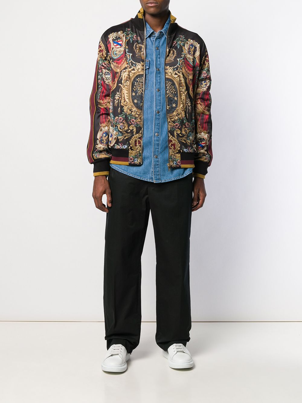 фото Dolce & Gabbana куртка на молнии с принтом