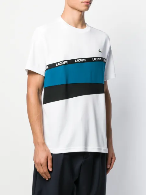 lacoste colour block t shirt