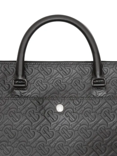 monogram leather briefcase