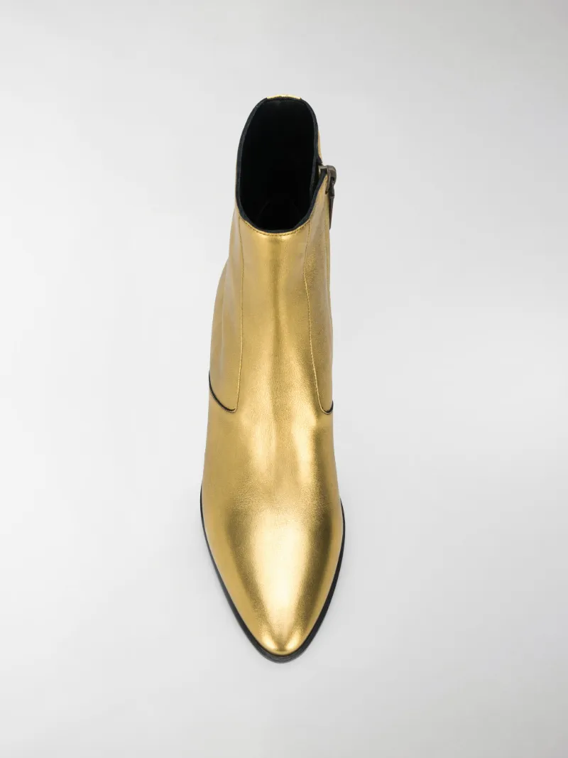 Saint Laurent West 45 metallic boots 