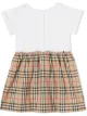 Burberry Kids فستان بكاروهات كلاسيكية
