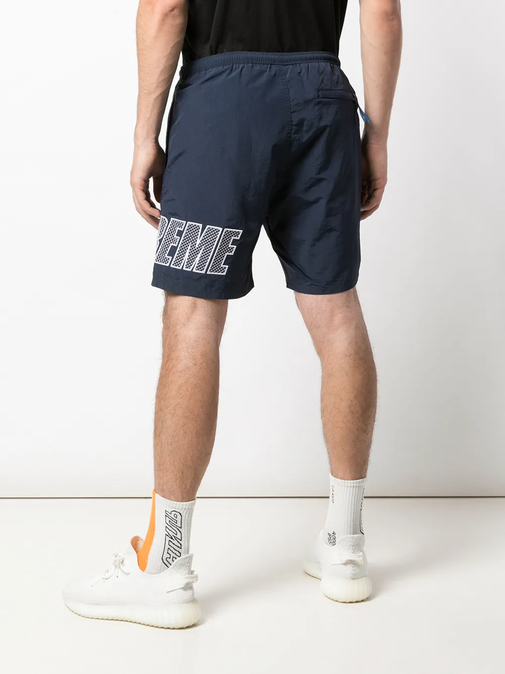 supreme Logo Appliqué Water Short M Navy | gulatilaw.com