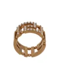 Versace Greca crystal ring - Gold