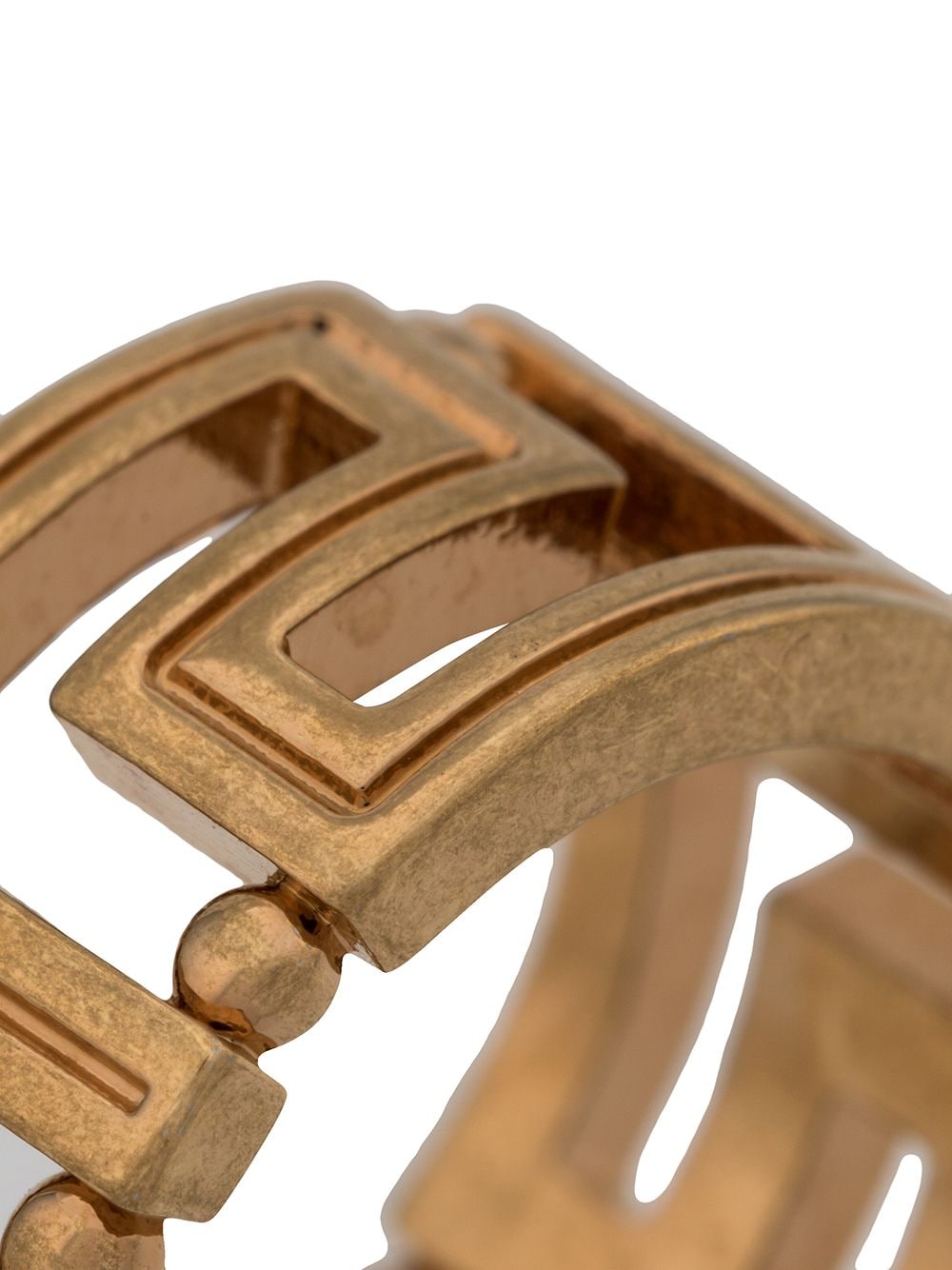 фото Versace кольцо greek key с кристаллами