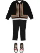 الصورة 2 من Burberry Kids كارديغان مزين بخطوط
