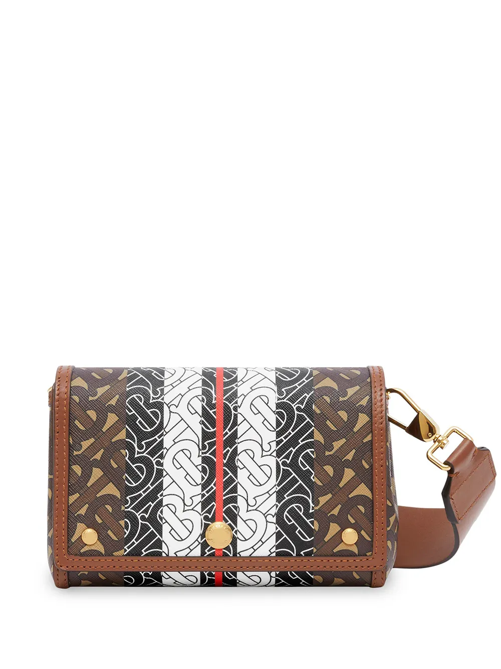 الصورة 1 من Burberry حقيبة كروس صغيرة بطبعة مونوغرام