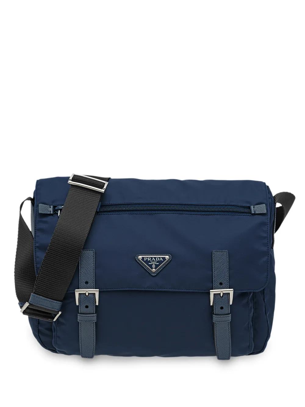 

Prada bolsa de hombro con correa grosgrain - Azul