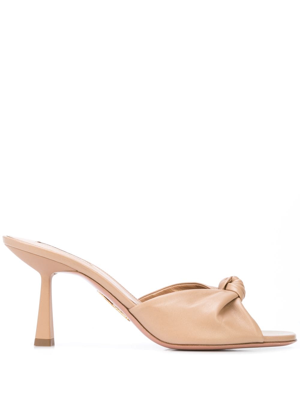 Aquazzura Slip On Heeled Sandals In Neutrals