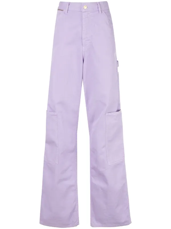 purple carpenter pants