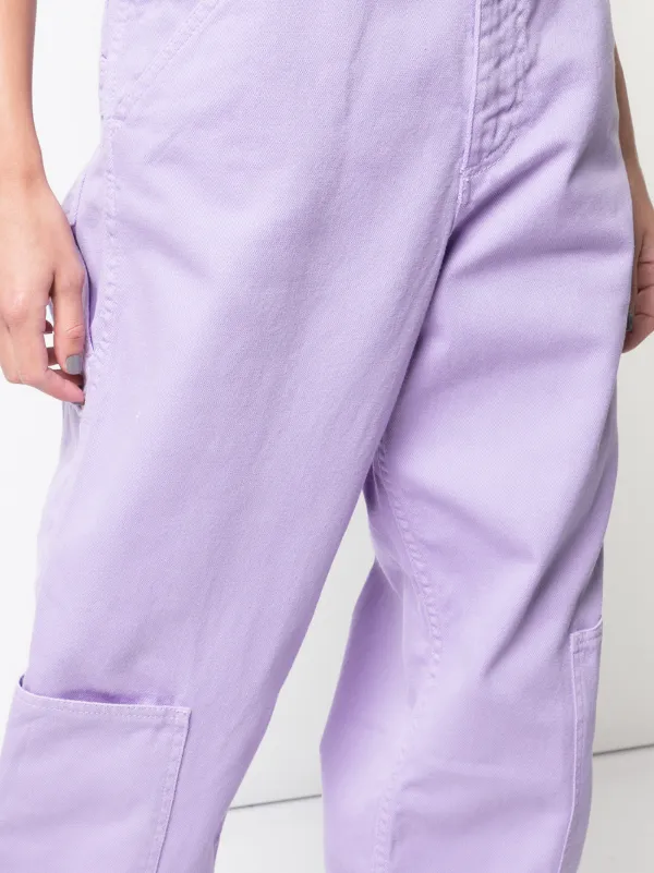 purple carpenter pants