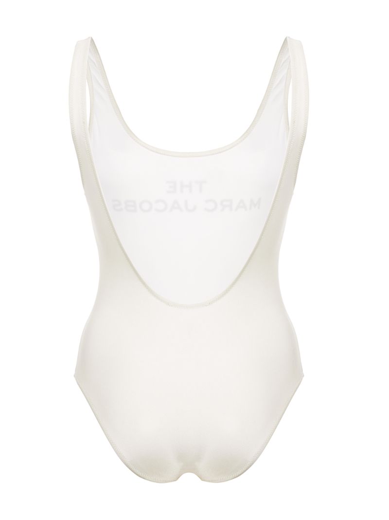 Shop Marc Jacobs The Logo Swimsuit In White