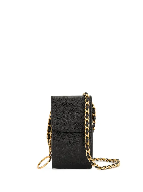 Chanel Pre Owned Cc Chain Mobile Phone Case Shoulder Bag Farfetch