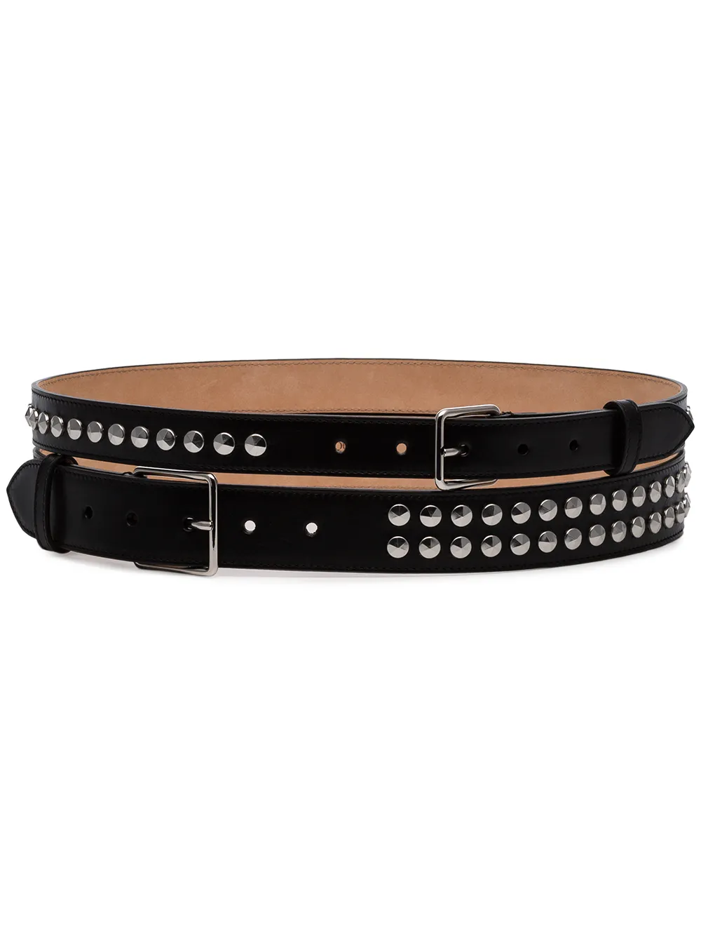 

Alexander McQueen double-studded belt - Black