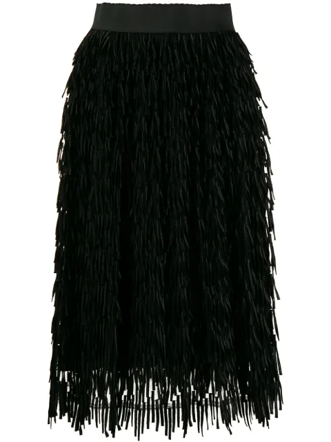Dolce & Gabbana Saia cintura alta bordada 