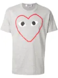 Comme Des Garçons Play Play logo T-shirt - Grey