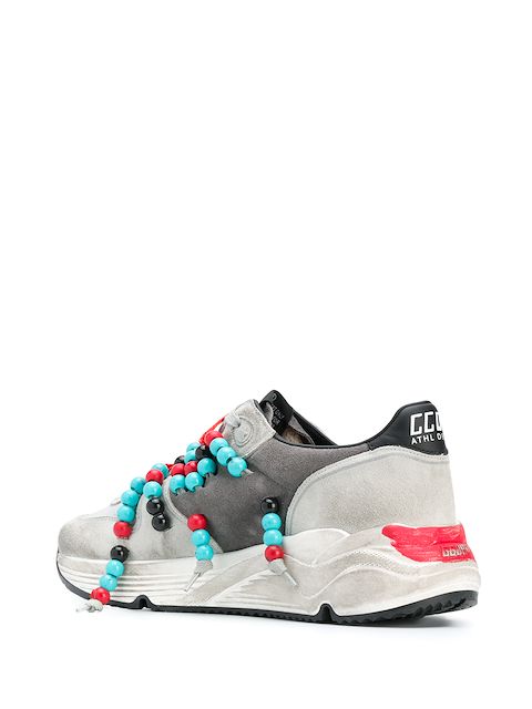 golden goose beaded sneakers