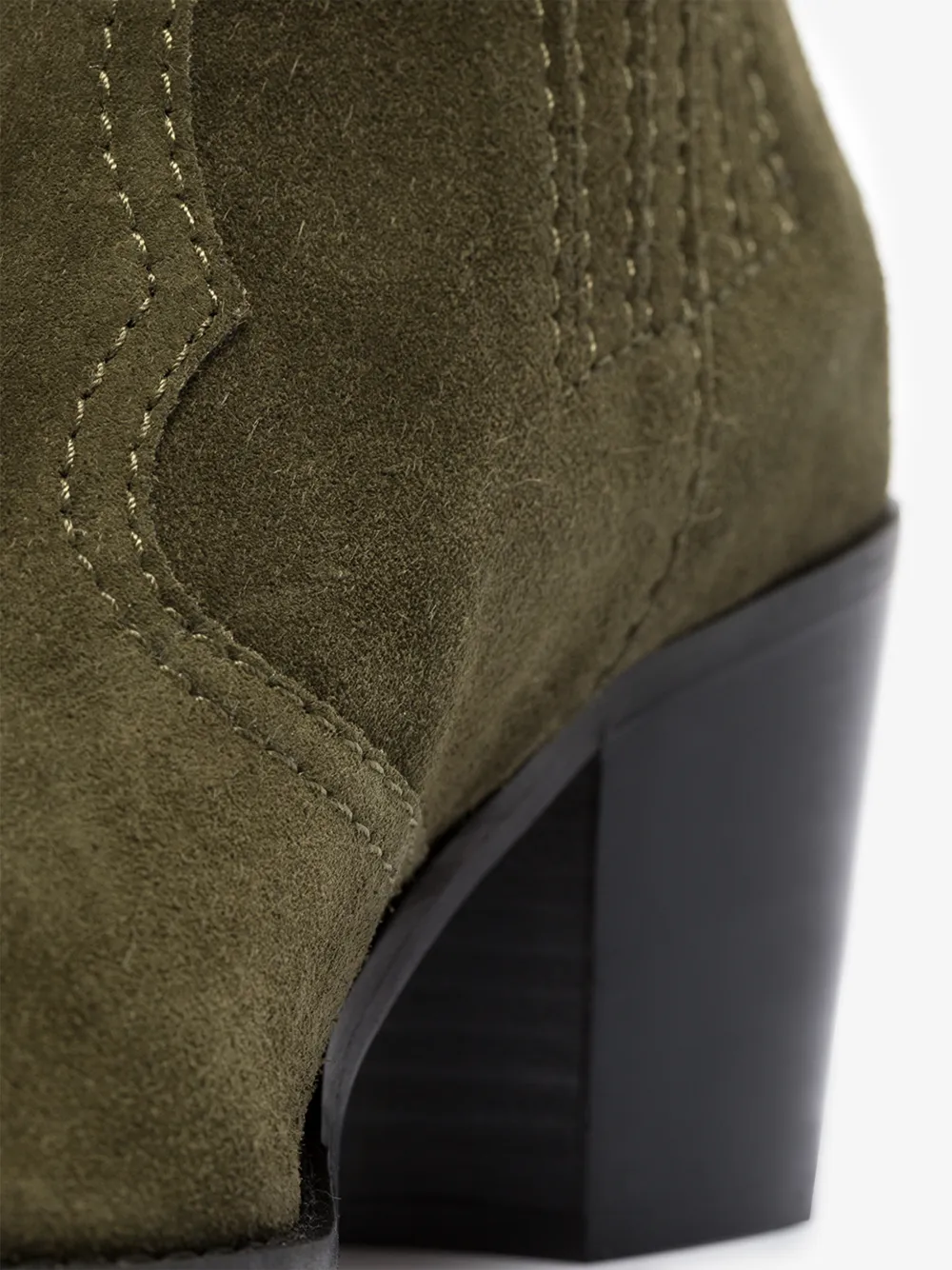 GANNI GANNI GREEN WESTERN 75 ANKLE BOOTS,S109514419591