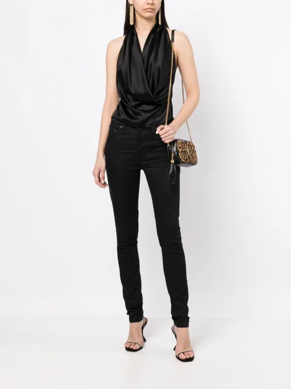 Saint Laurent mid-rise Skinny Jeans | Black | FARFETCH