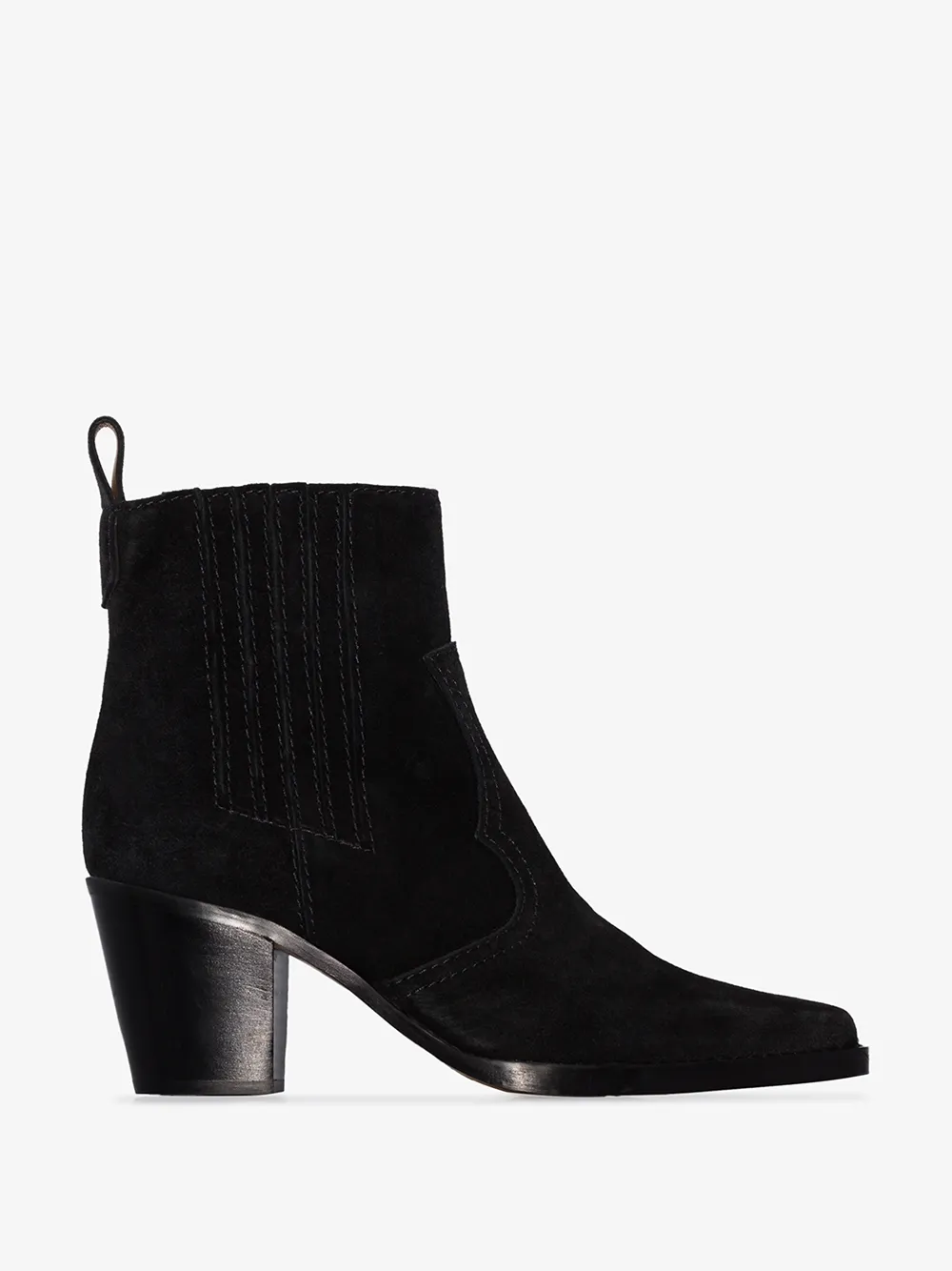 black western style ankle boots