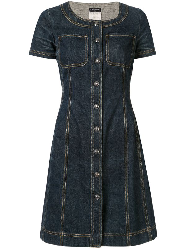 chanel denim dress