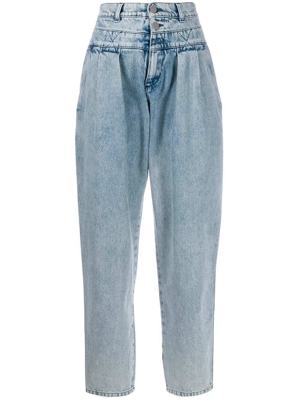 pleated front jeans