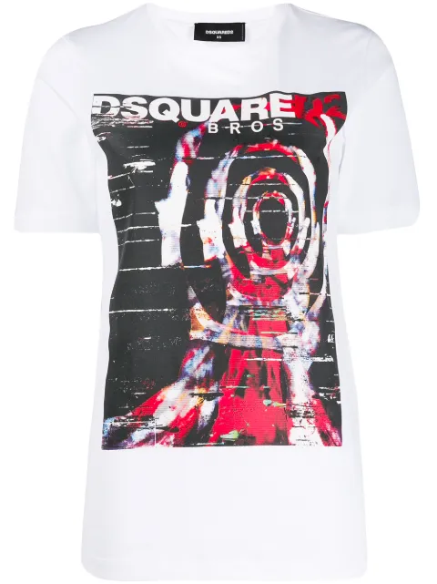 DSQUARED2 playera con logo estampado