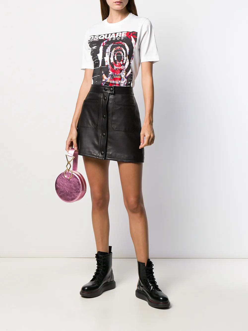 DSQUARED2 T-shirt met logoprint Wit