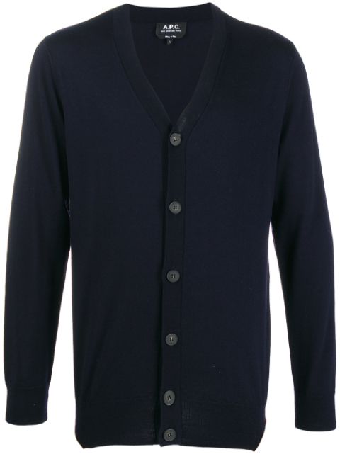 A.P.C. V-neck knitted cardigan Men