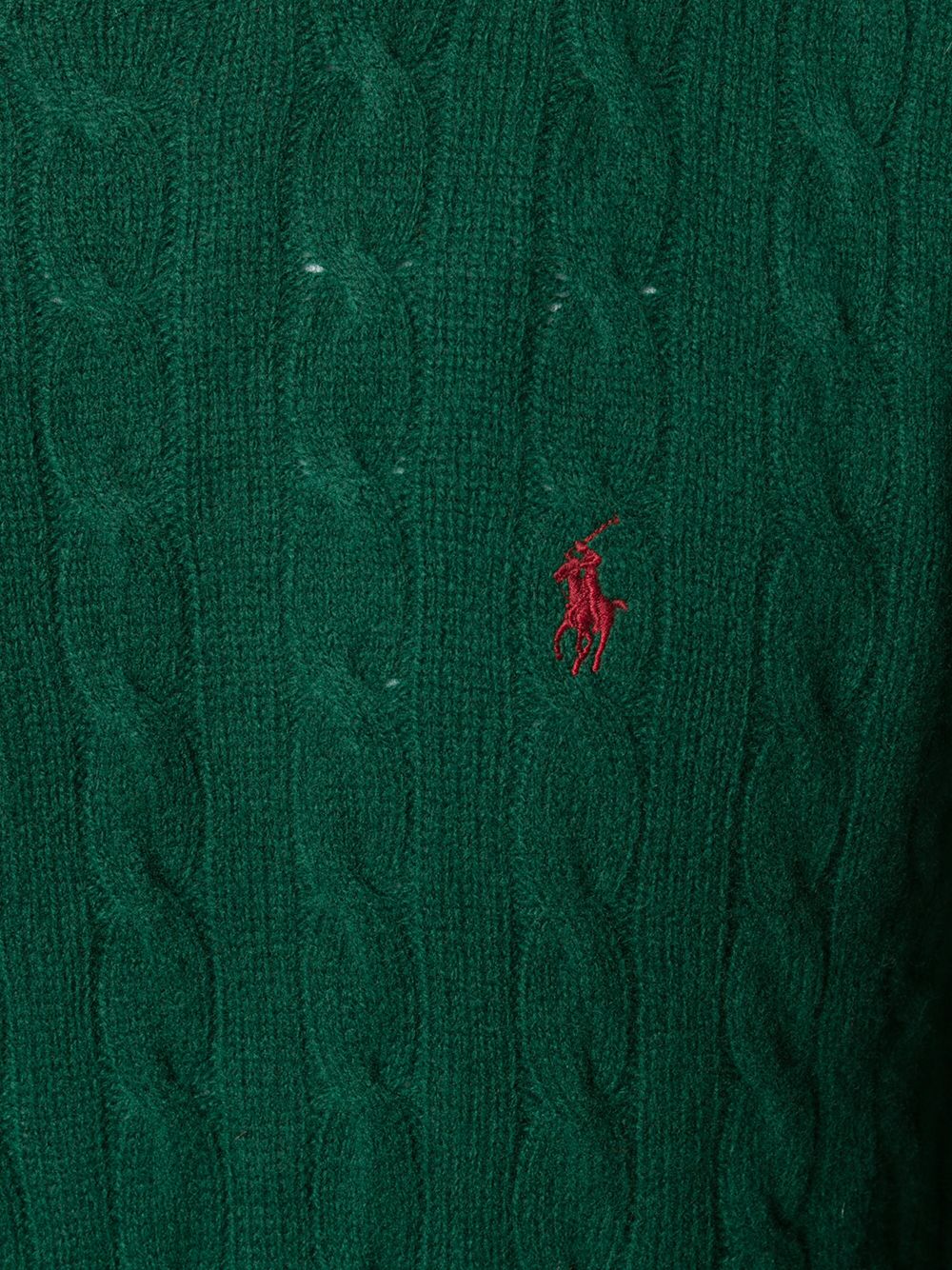 Polo Ralph Lauren Cable Knit Logo Embroidered Jumper - Farfetch