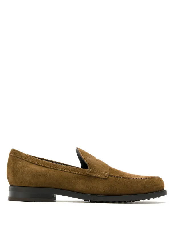 Tod's Suede Leather Loafers Brown FARFETCH PH