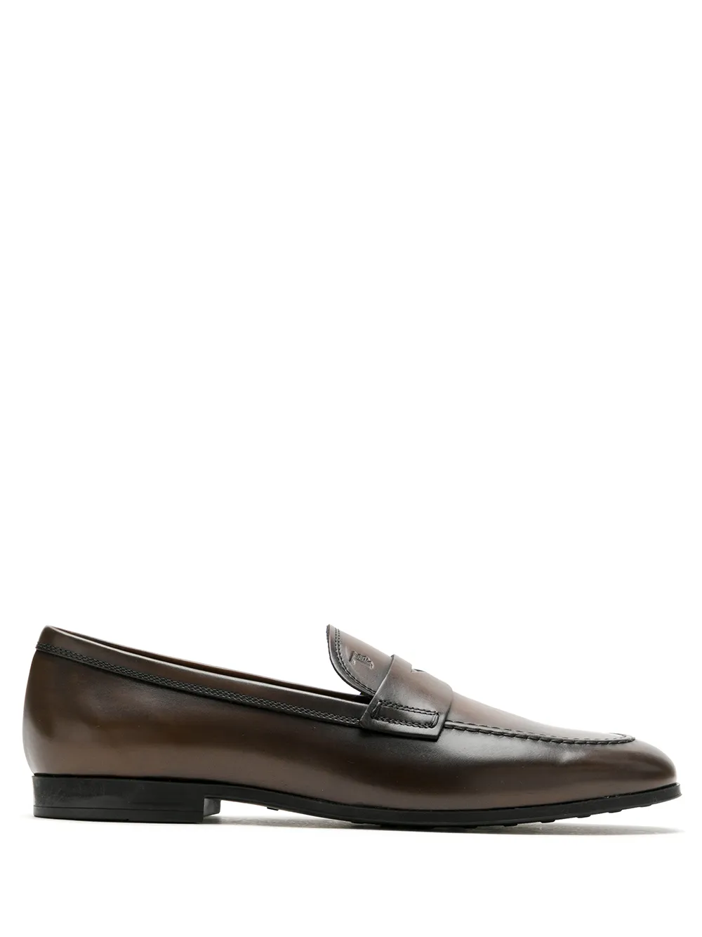 Tod's smooth leather loafers Brown
