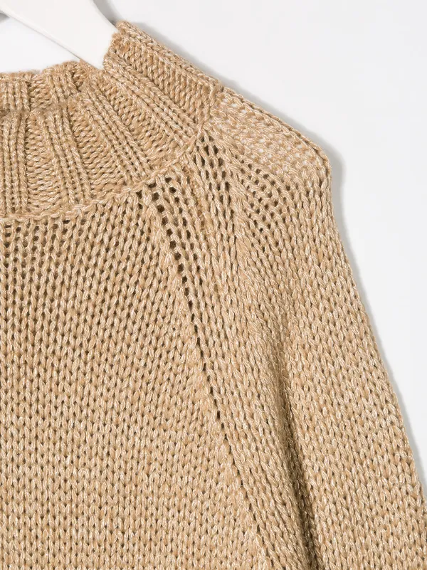 beige knitted jumper dress