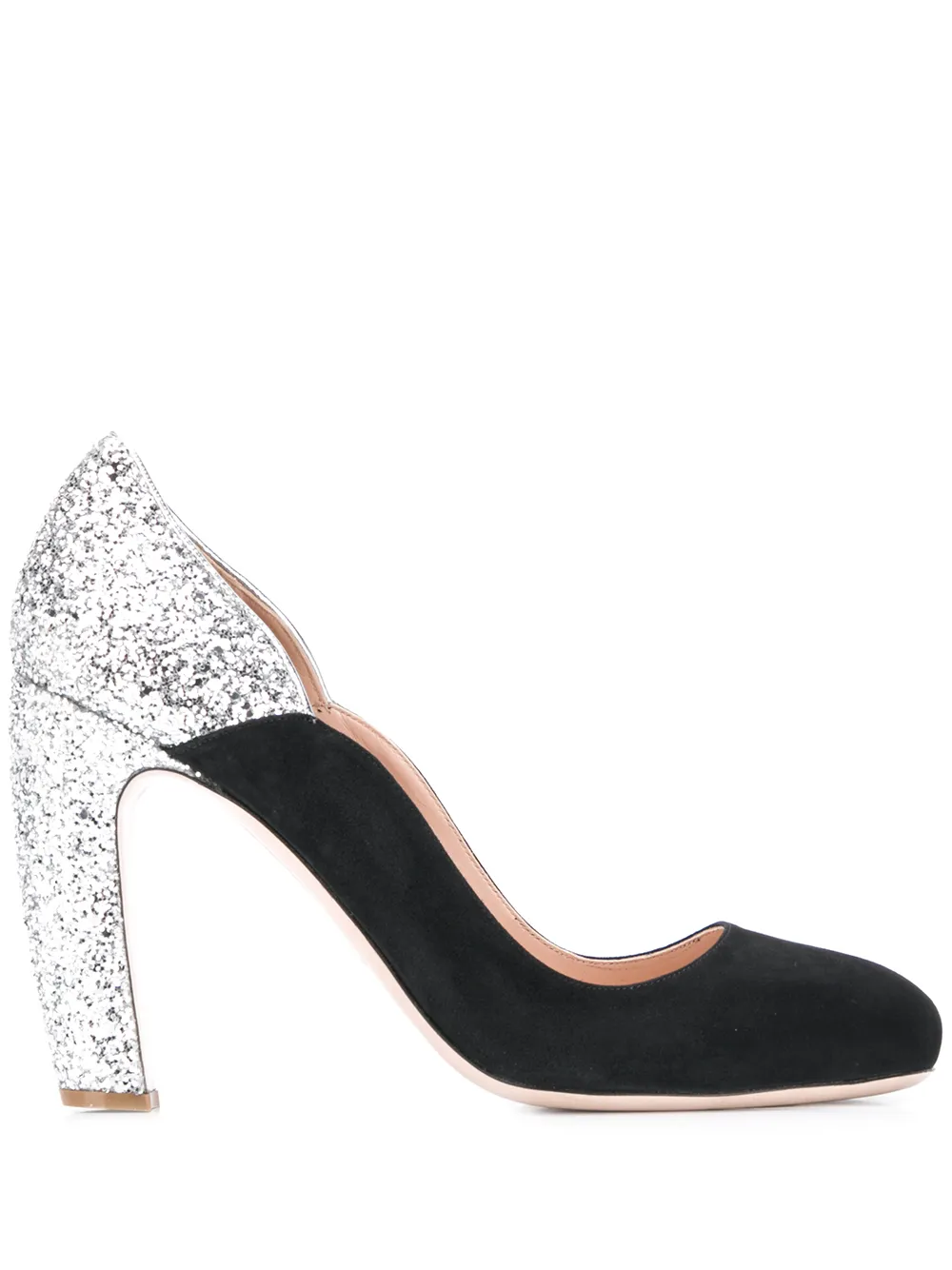 Miu Miu glitter-effect panel pumps